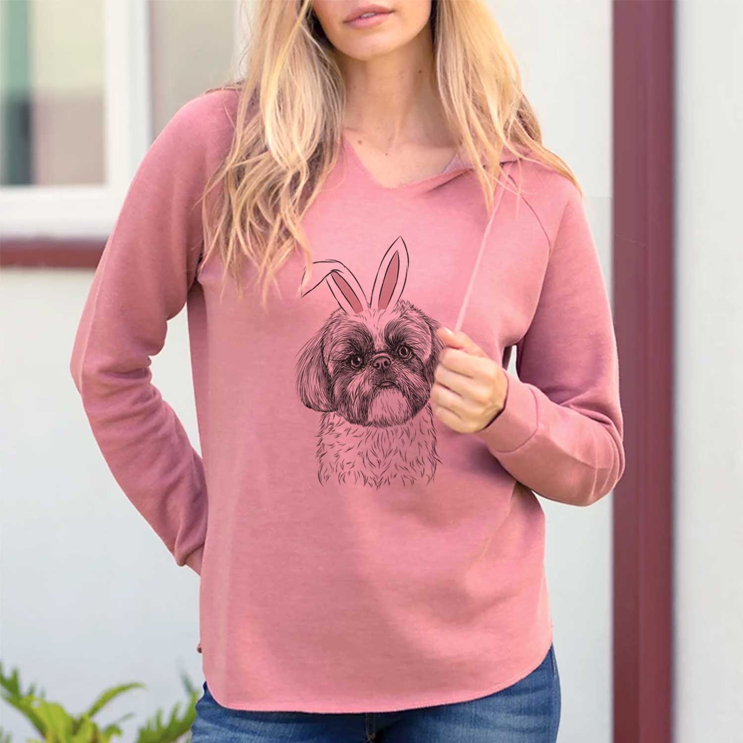 Easter Simon the Shih Tzu - Cali Wave Hooded Sweatshirt