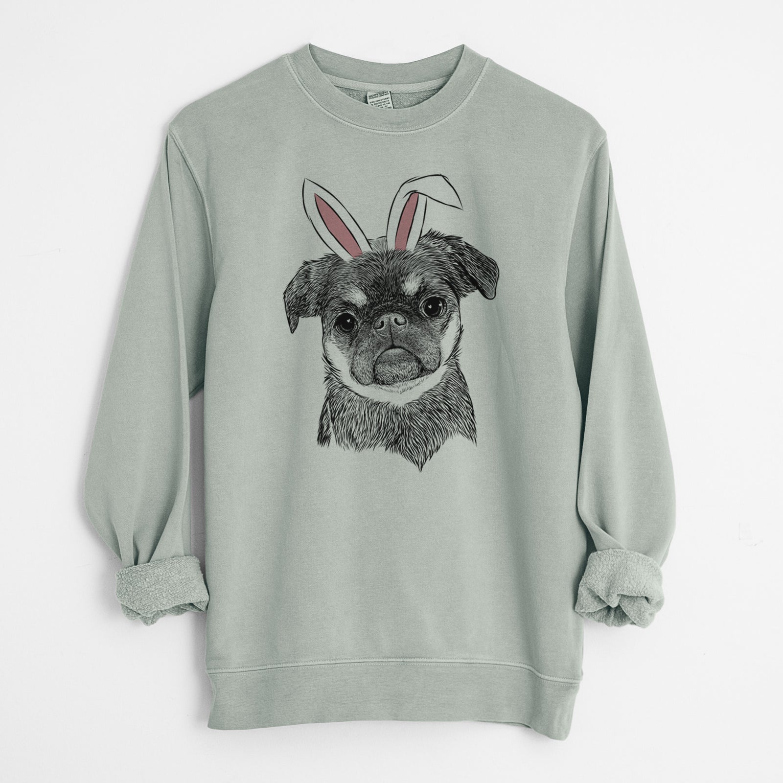 Easter Simone the Brussels Griffon - Unisex Pigment Dyed Crew Sweatshirt