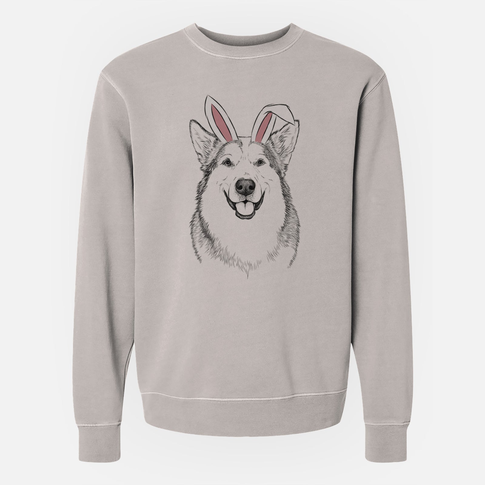 Easter Vader the Alaskan Malamute - Unisex Pigment Dyed Crew Sweatshirt