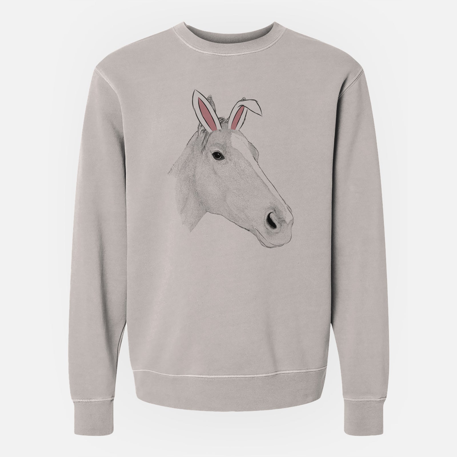 Easter Westley the Horse - Unisex Pigment Dyed Crew Sweatshirt