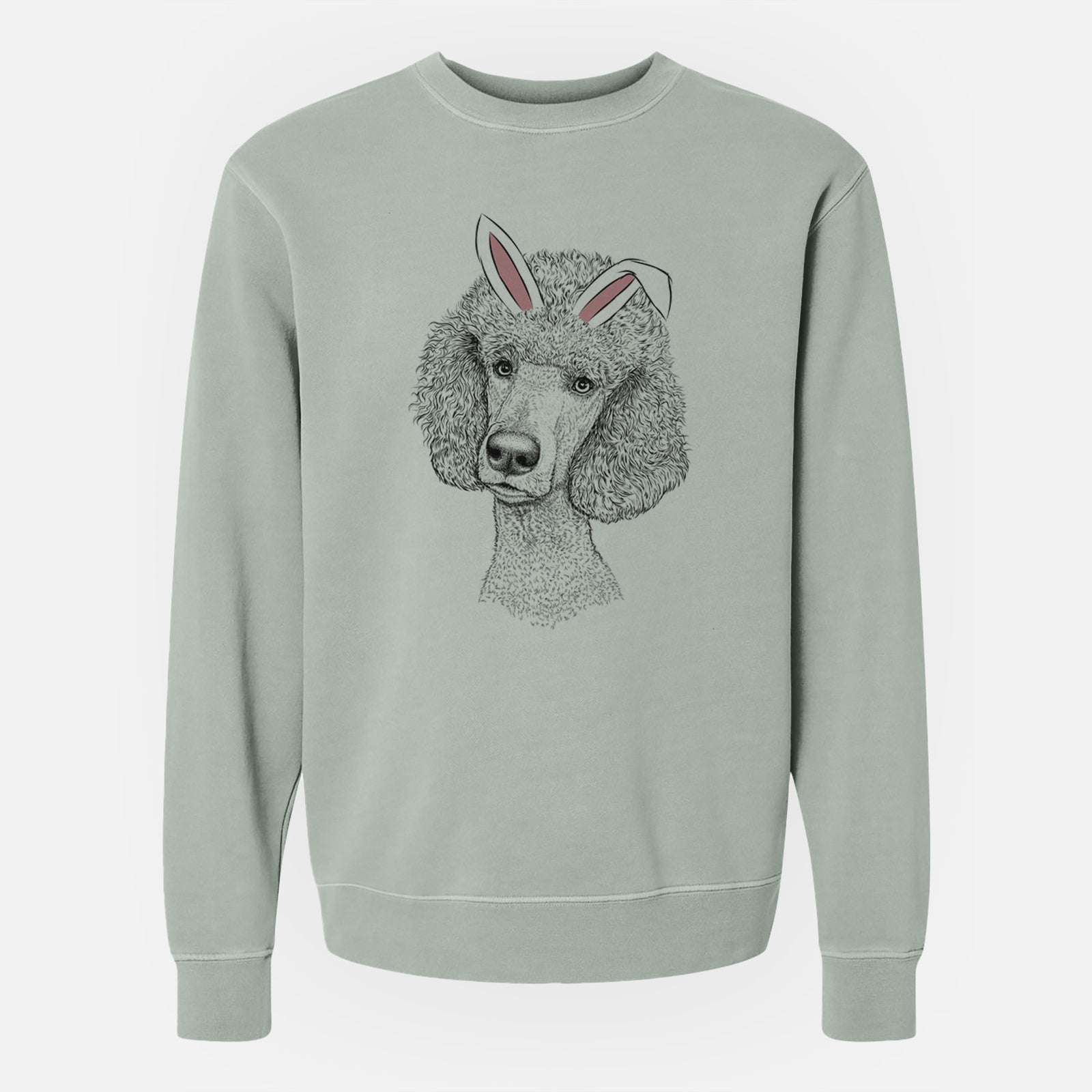 Easter Yuki the Poodle - Unisex Pigment Dyed Crew Sweatshirt