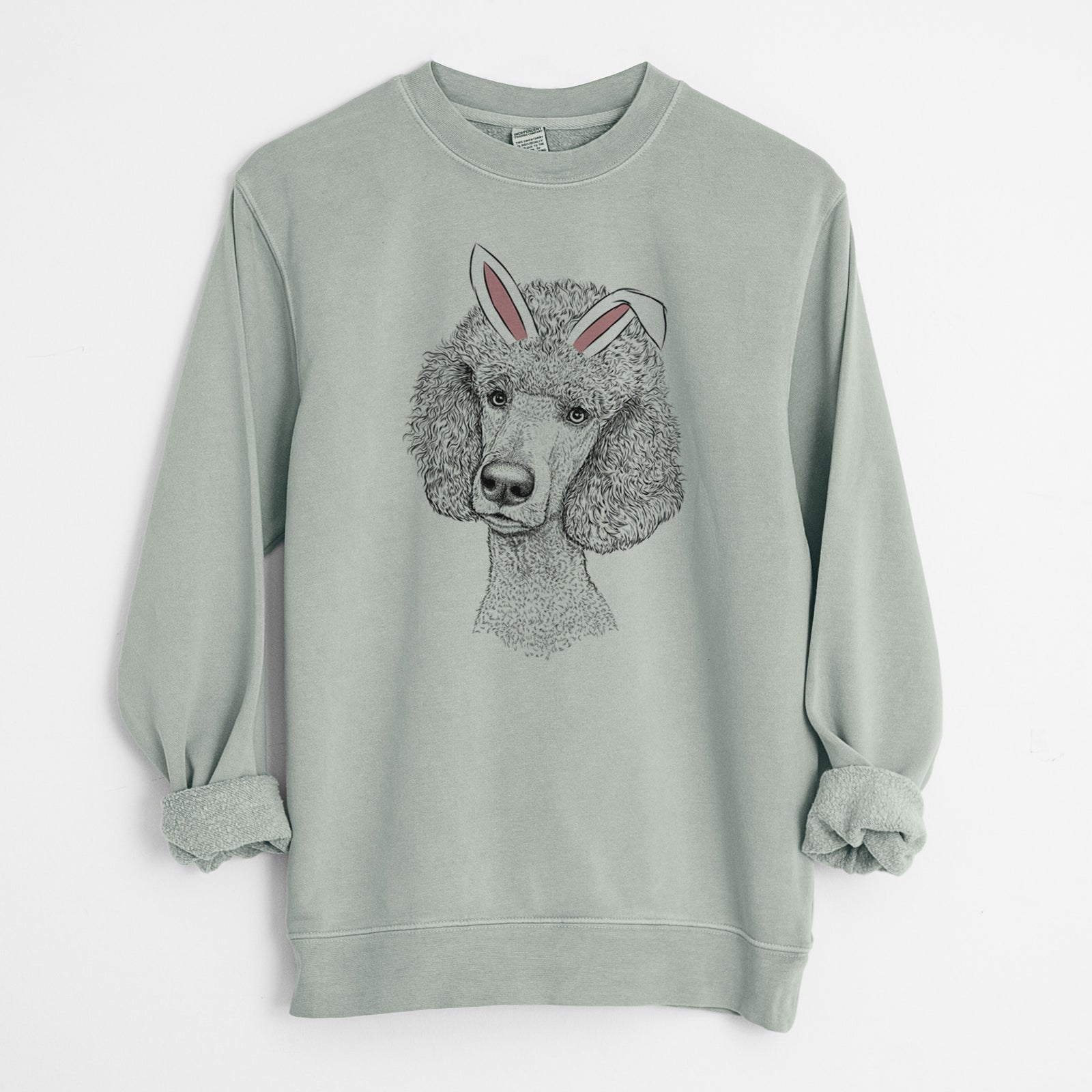 Easter Yuki the Poodle - Unisex Pigment Dyed Crew Sweatshirt