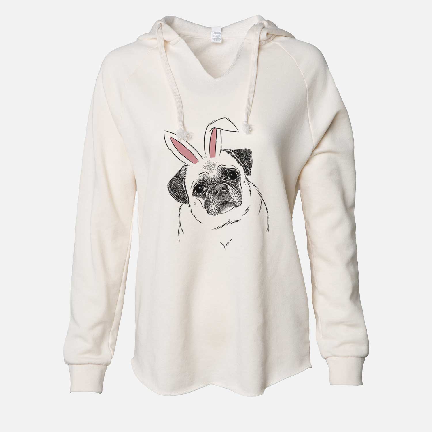 Easter Zoey the Pug - Cali Wave Hooded Sweatshirt