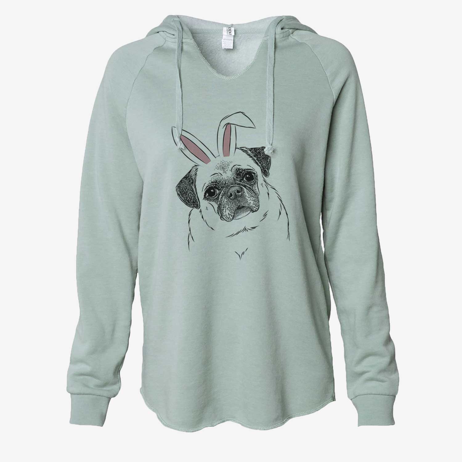 Easter Zoey the Pug - Cali Wave Hooded Sweatshirt