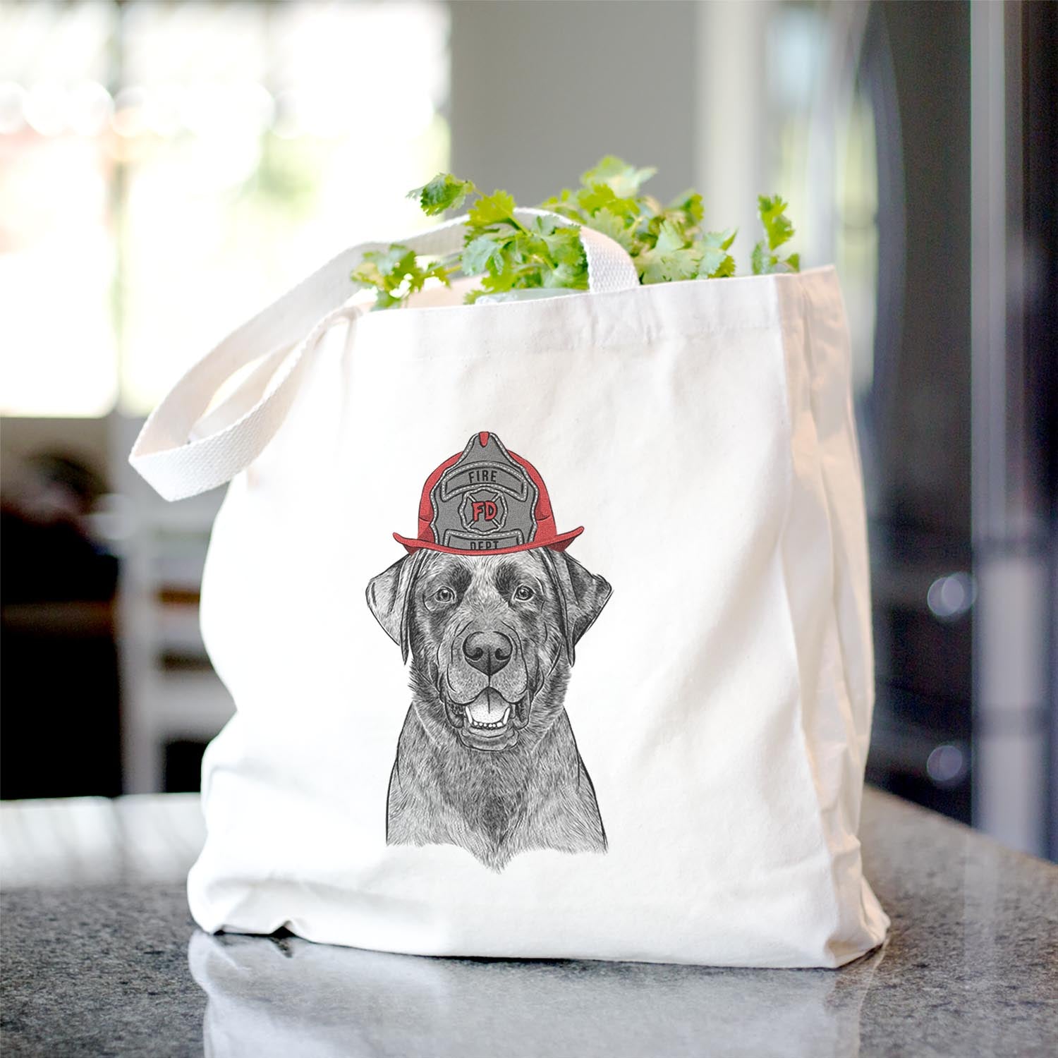 Heath the Black Lab - Tote Bag