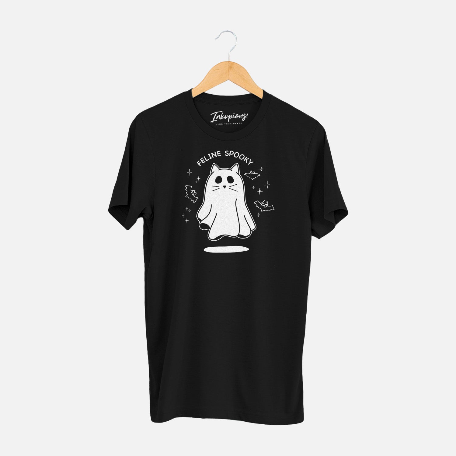 'Feline Spooky' design on a Black Unisex crewneck