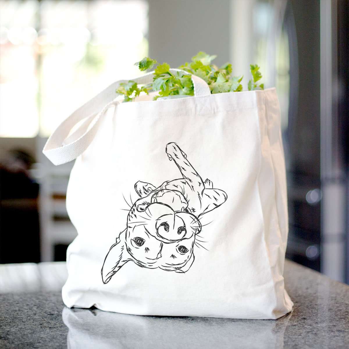 'Goose the Mixed Breed' design on a tote bag