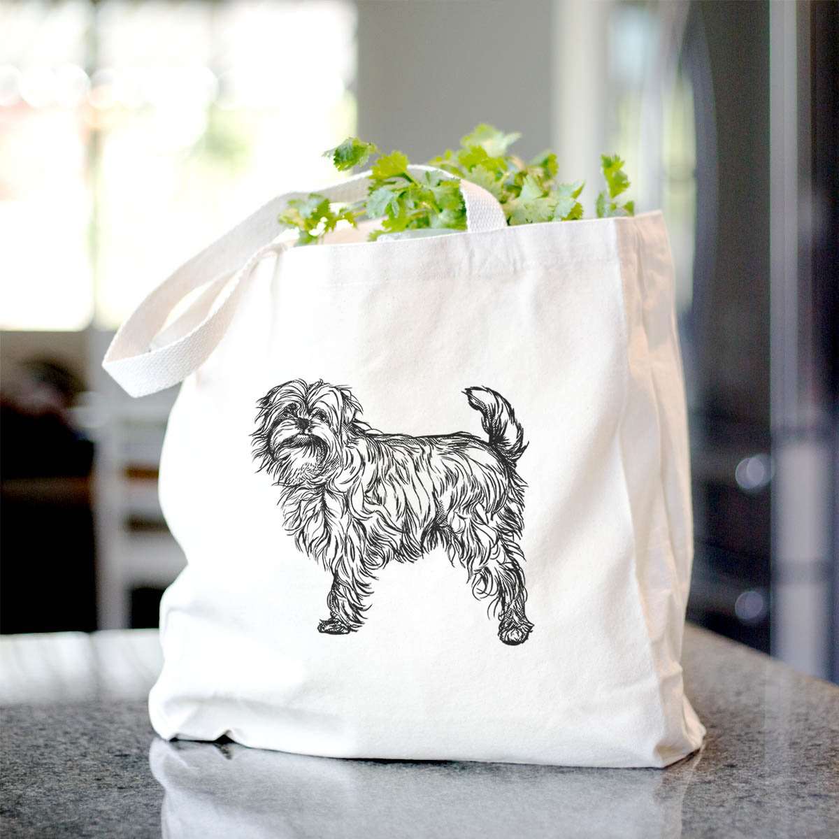 Halftone Affenpinscher - Tote Bag