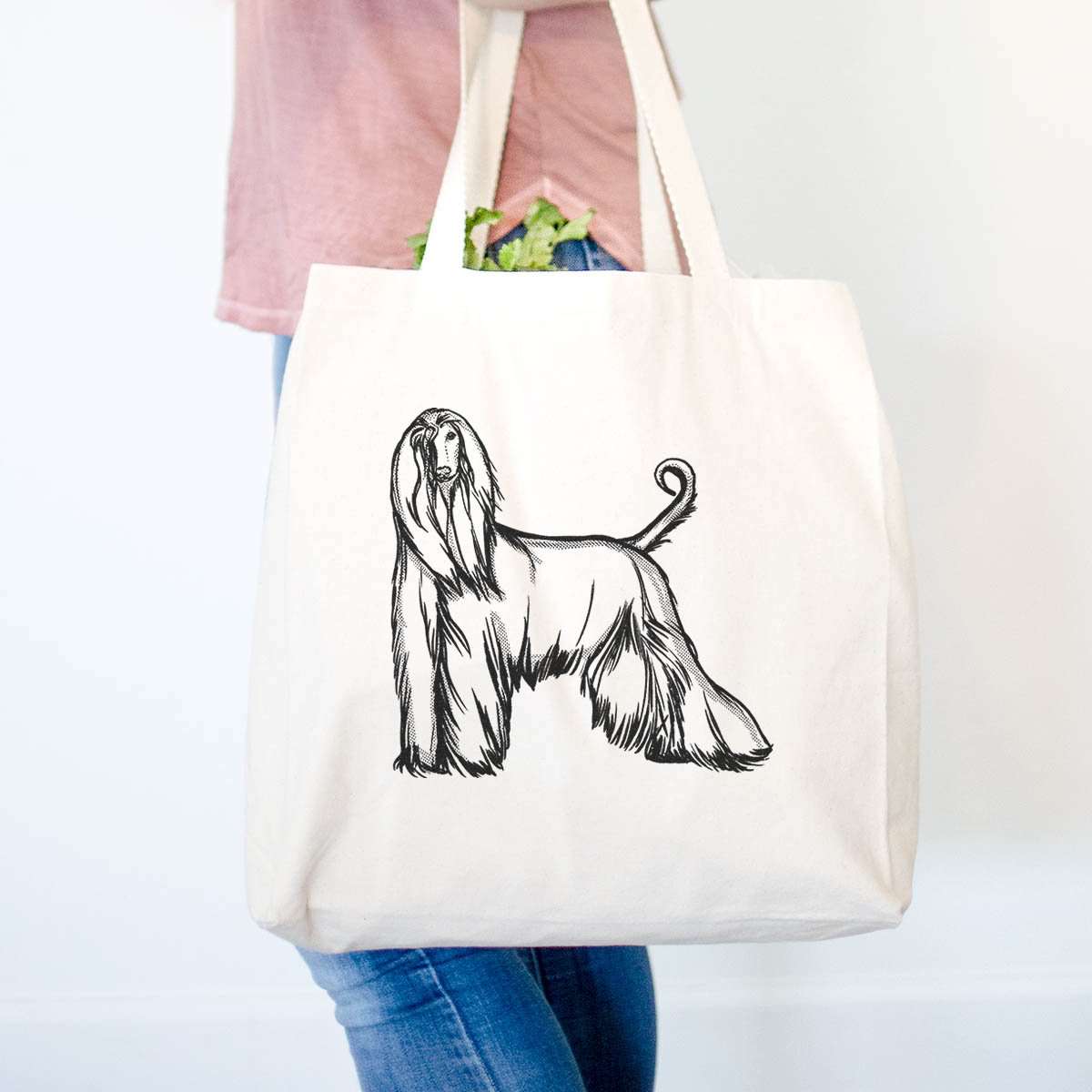 Halftone Afghan Hound - Tote Bag
