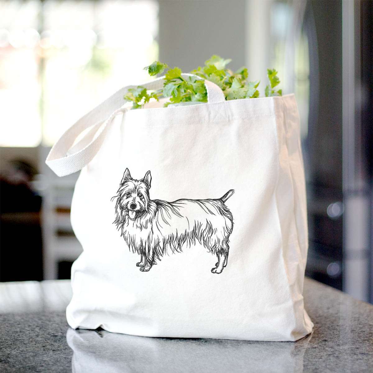 Halftone Australian Terrier - Tote Bag