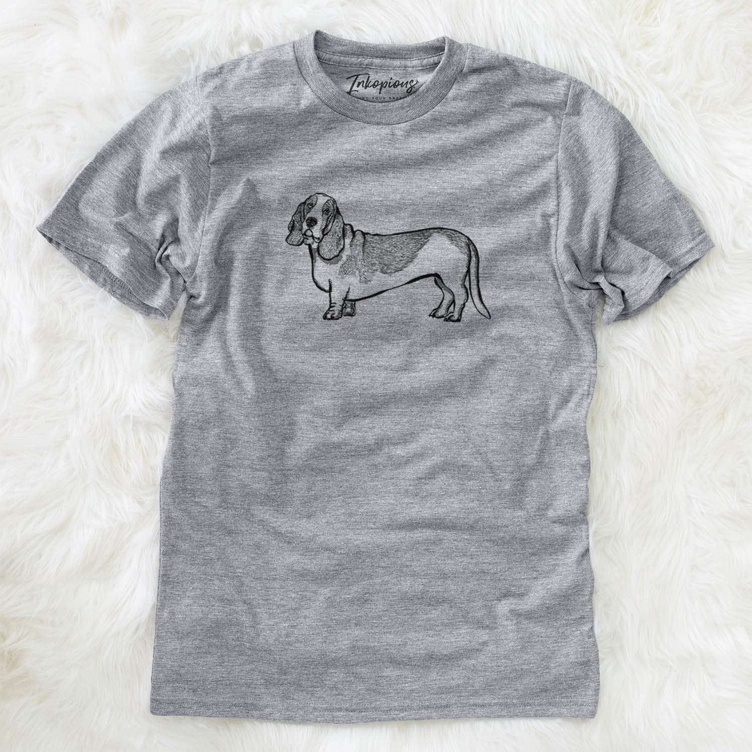 Halftone Basset Hound - Unisex Crewneck