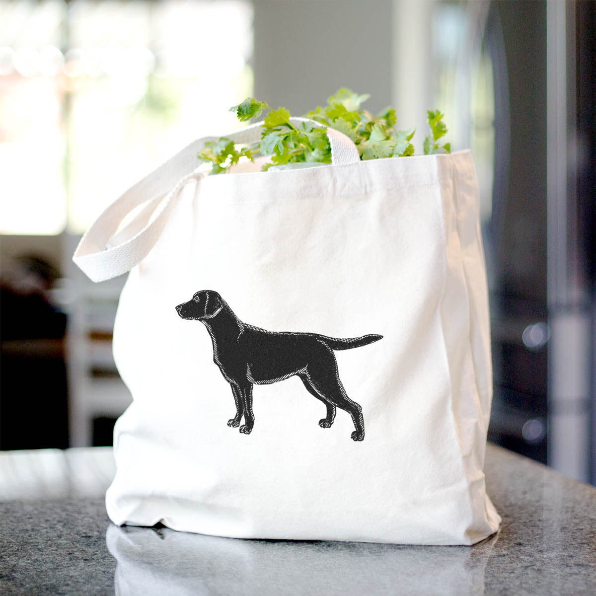 Halftone Black Lab - Tote Bag