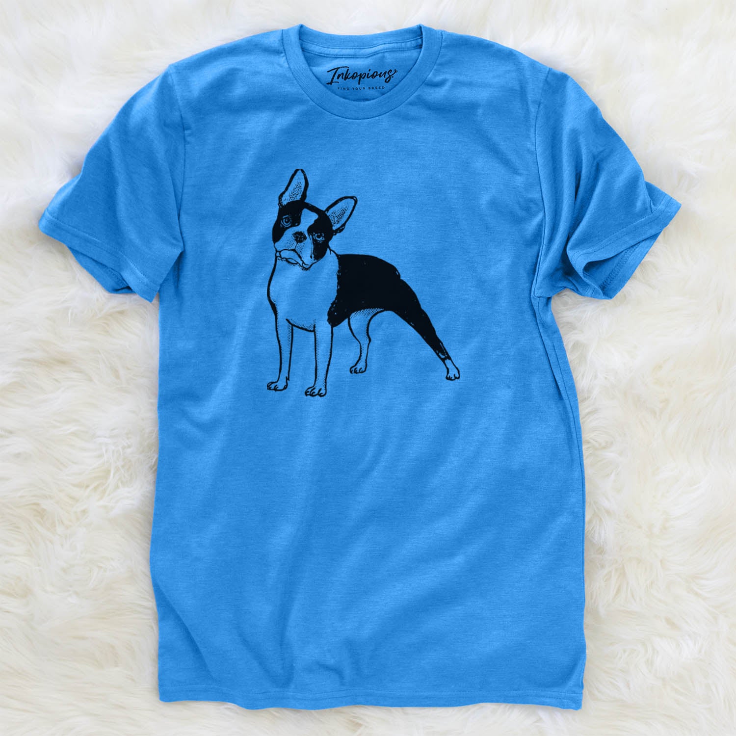 Halftone Boston Terrier - Unisex Crewneck