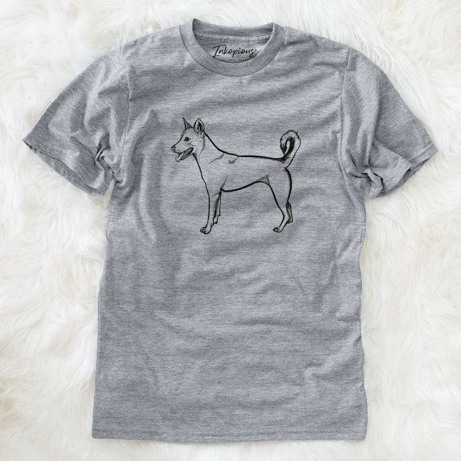 Halftone Carolina Dog Smiling - Unisex Crewneck