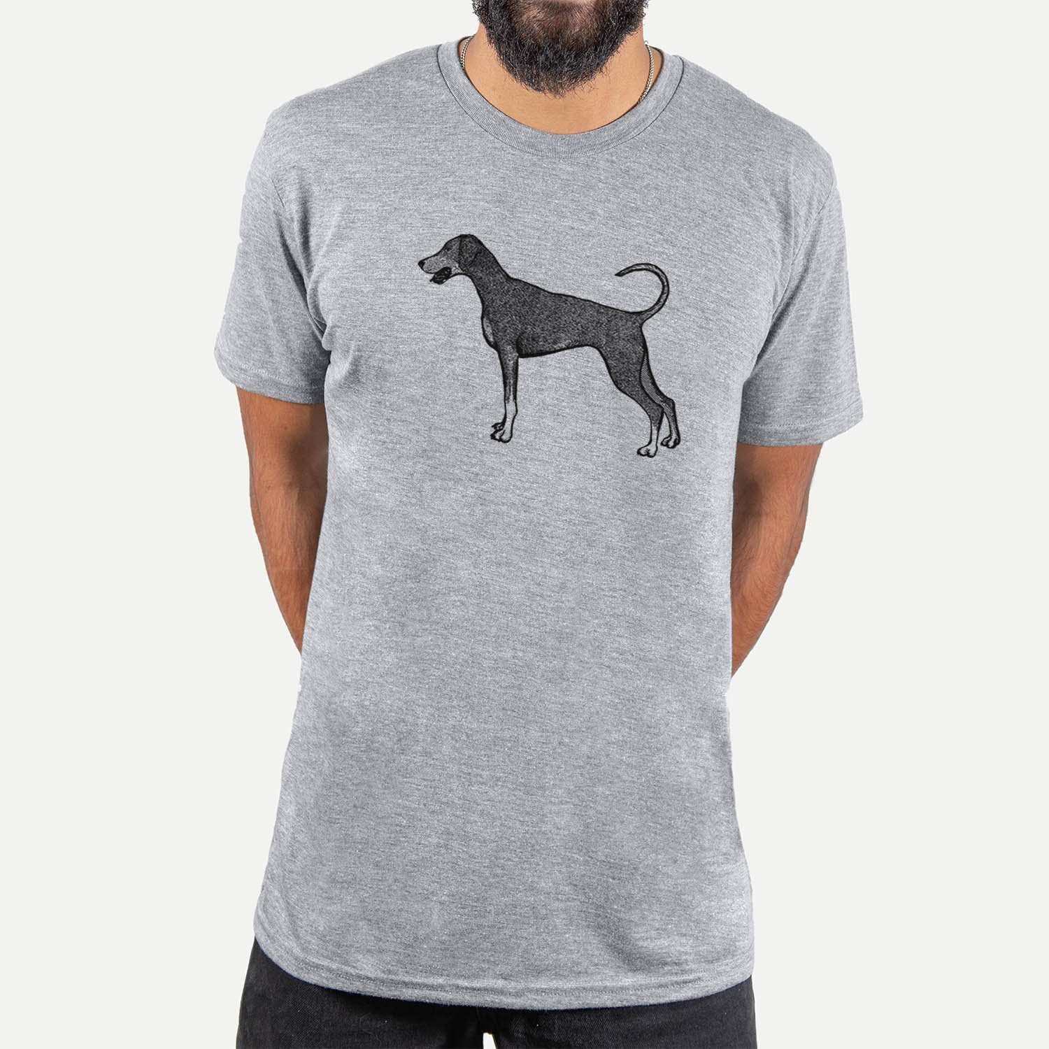 Halftone Doberman Pinscher Natural Ears - Unisex Crewneck