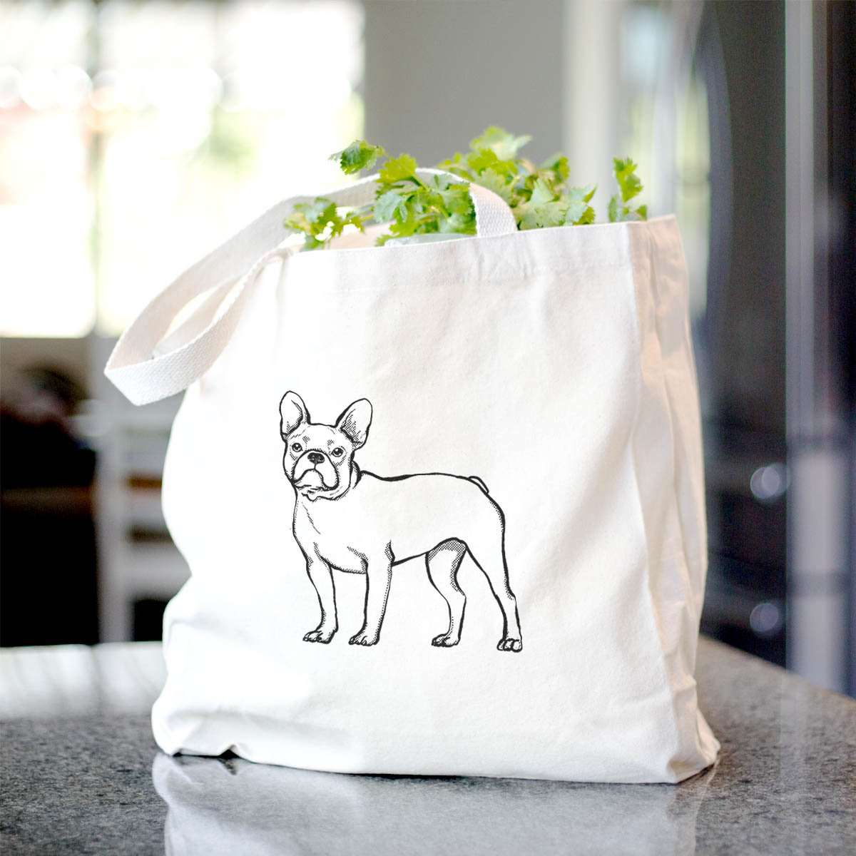 Halftone French Bulldog - Tote Bag