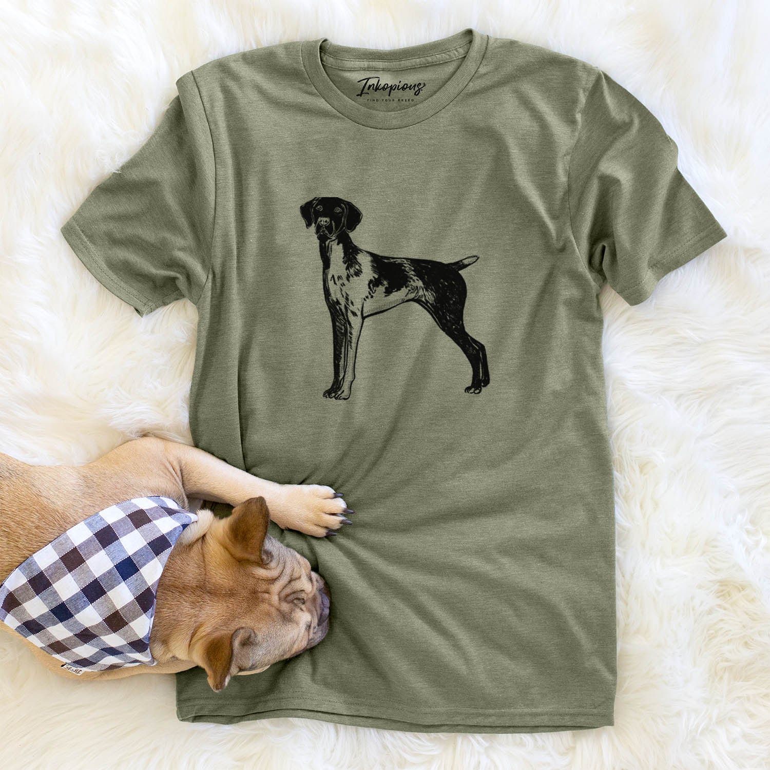 Halftone Docked German Shorthaired Pointer - Unisex Crewneck