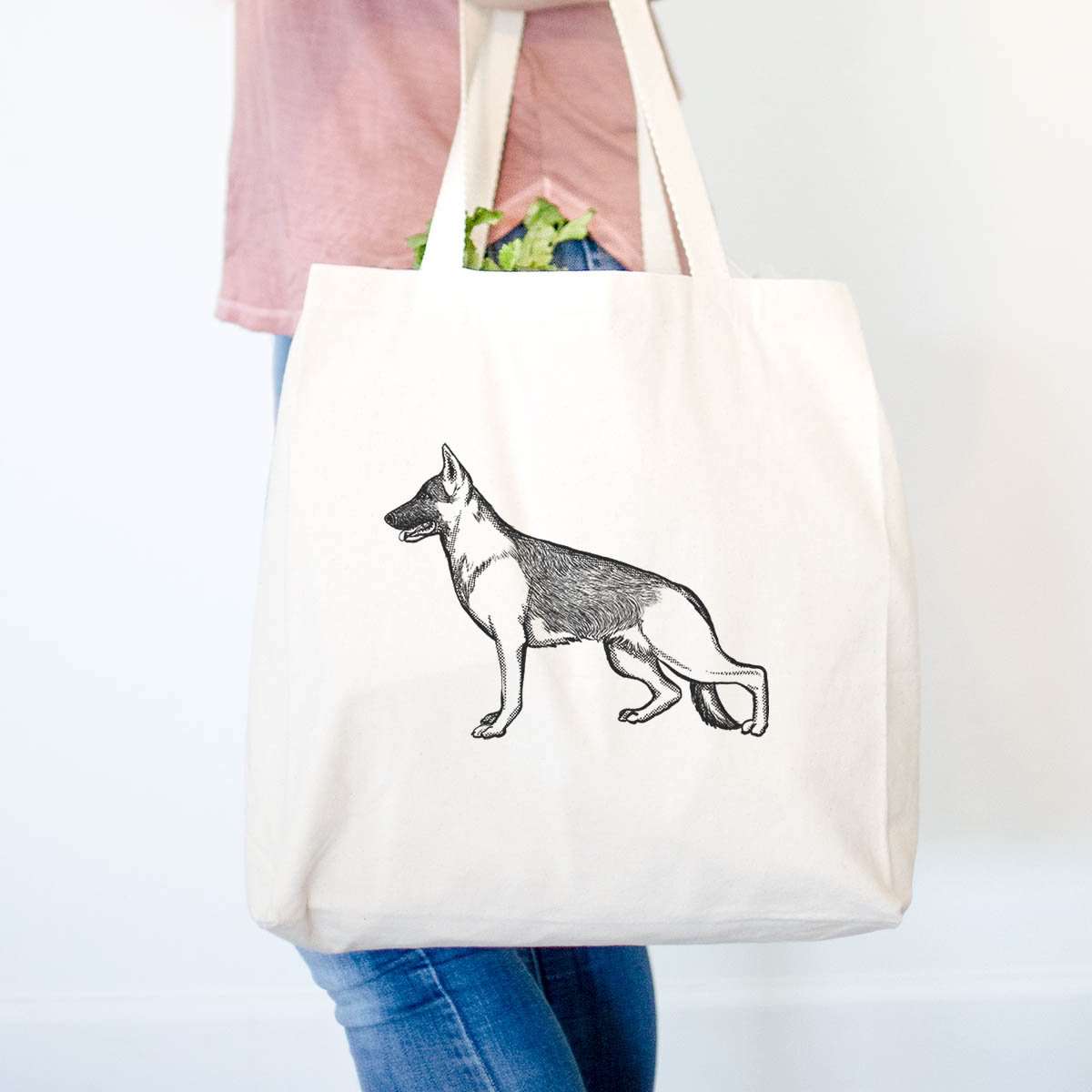 Halftone German Shepherd - Tote Bag