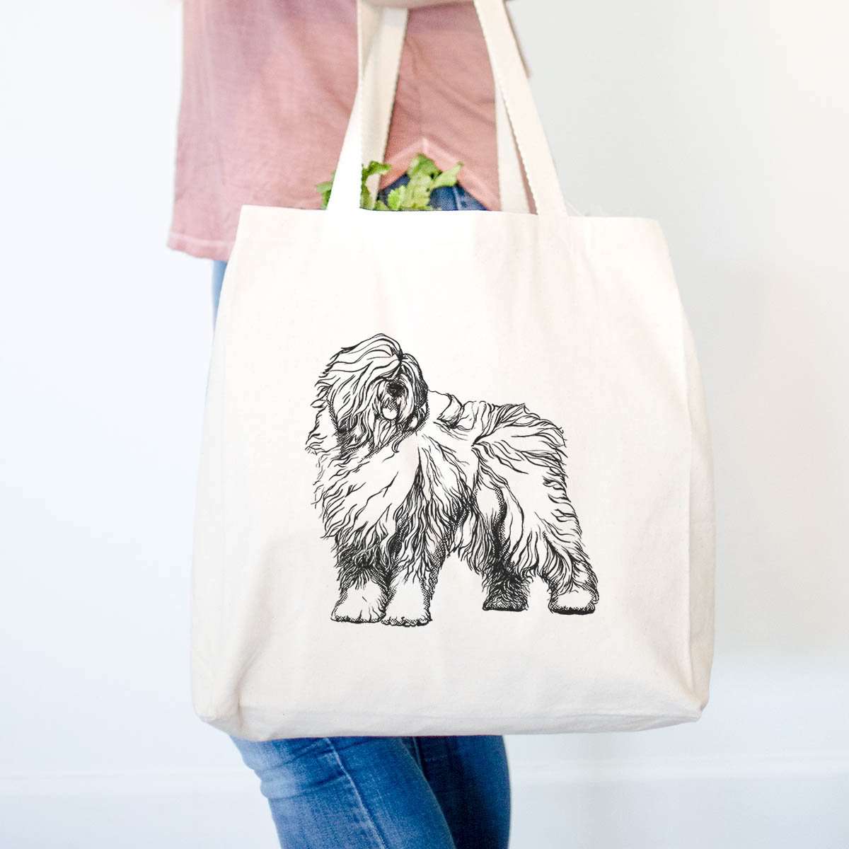 Halftone Old English Sheepdog - Tote Bag