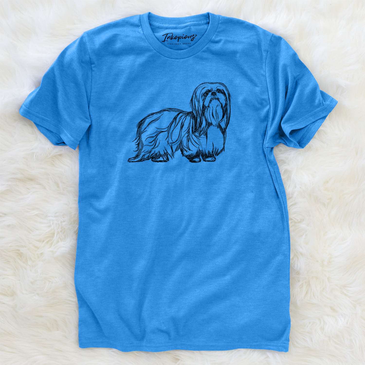 Halftone Shih Tzu Top Knot - Unisex Crewneck