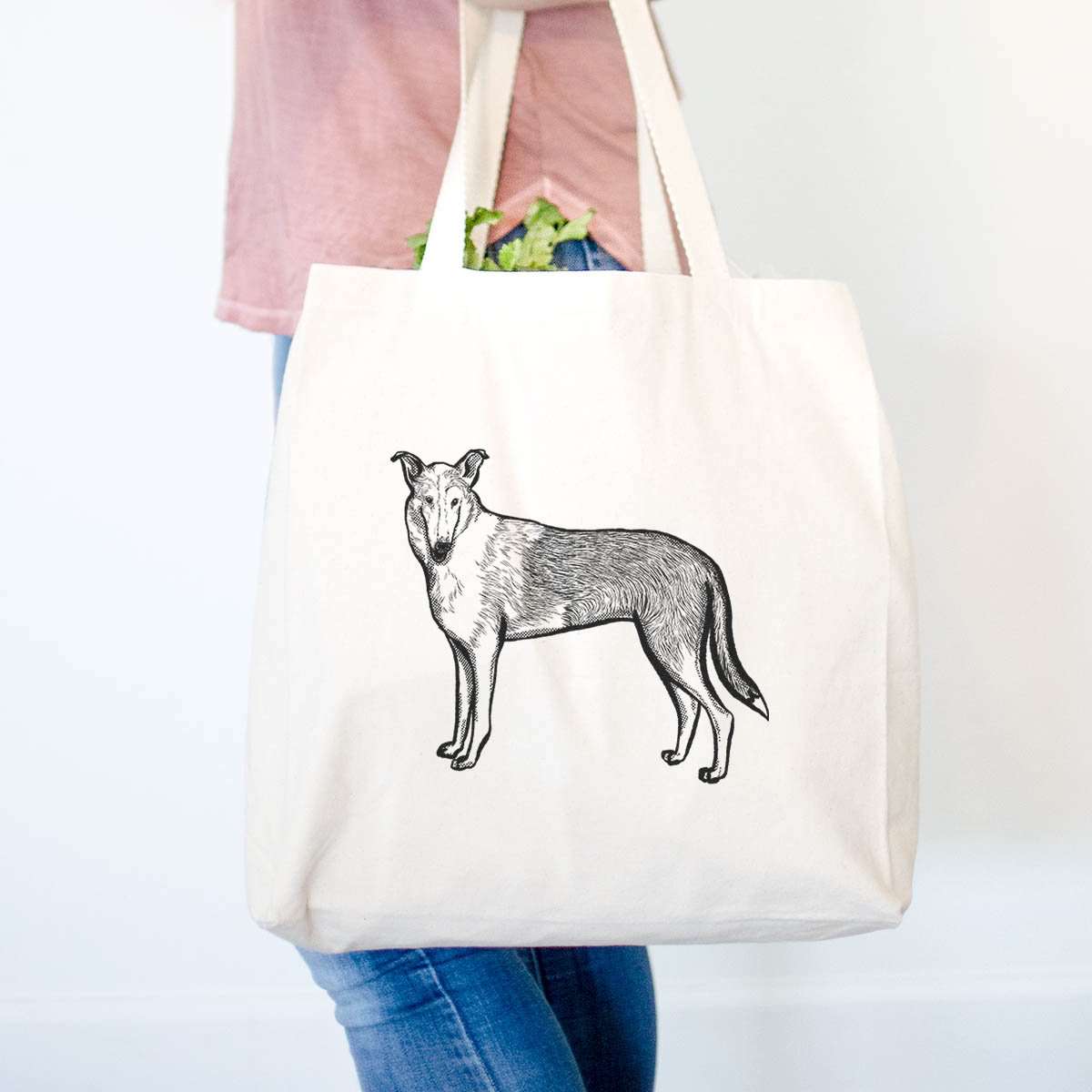 Halftone Smooth Collie - Tote Bag