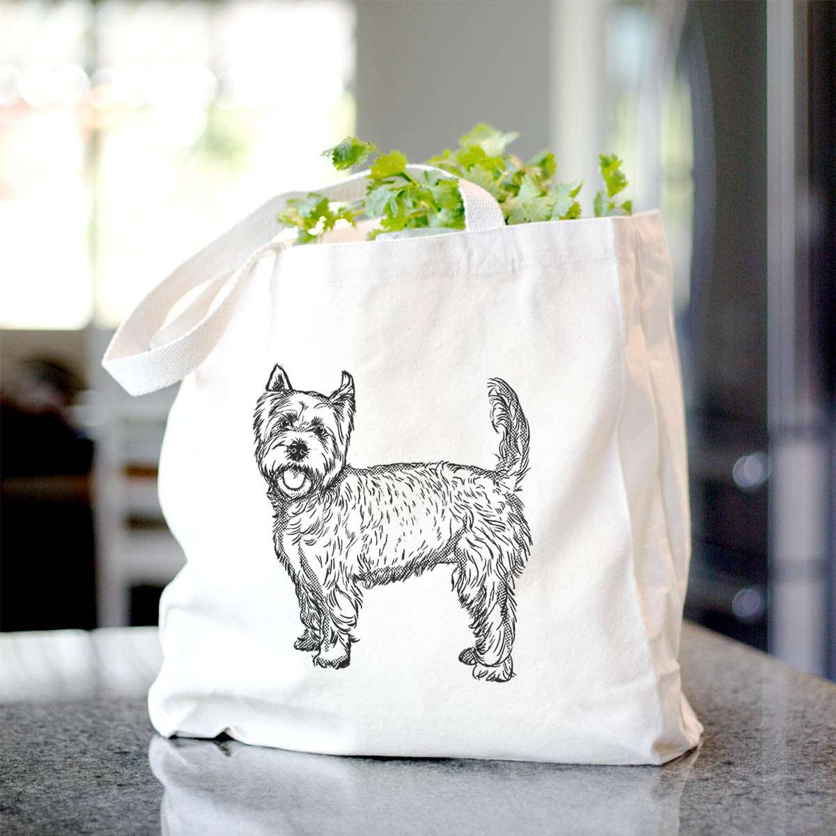 Halftone Westie - Tote Bag