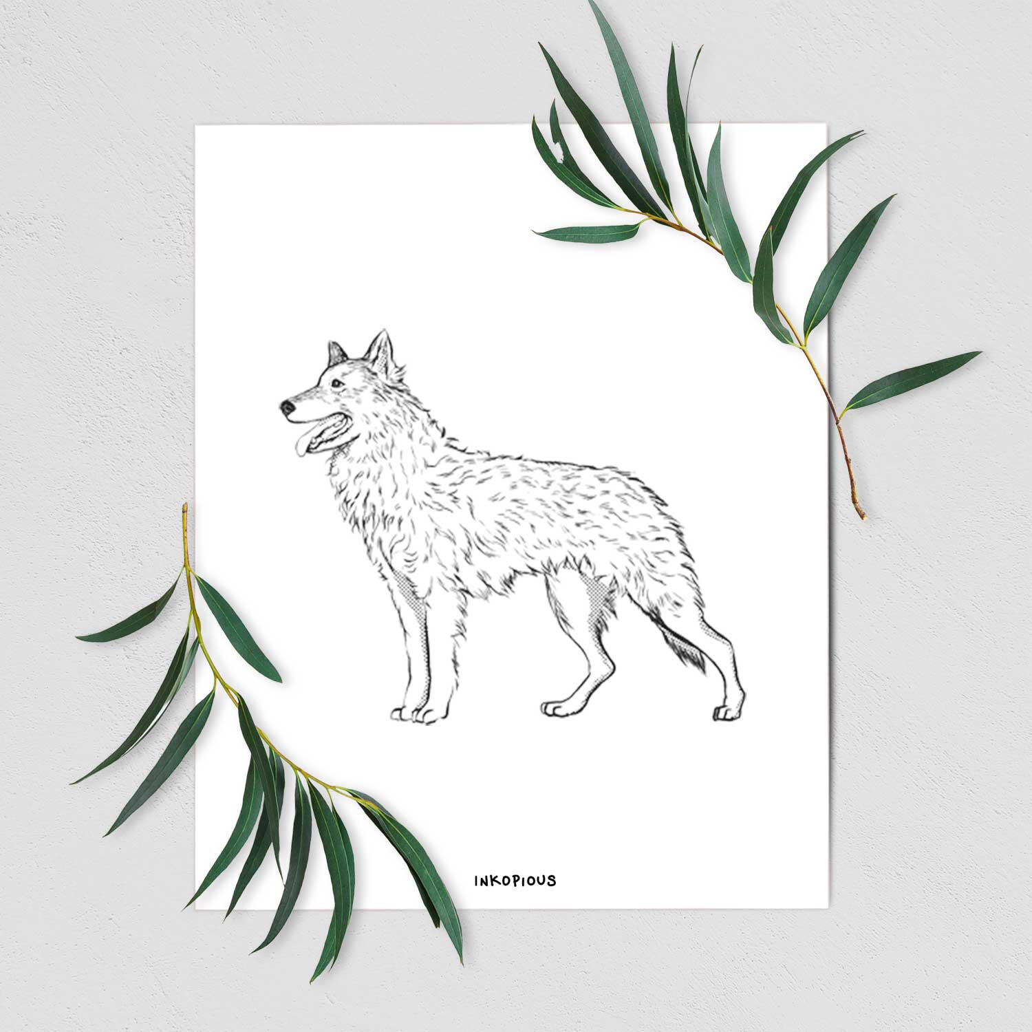 Halftone Mudi Art Print