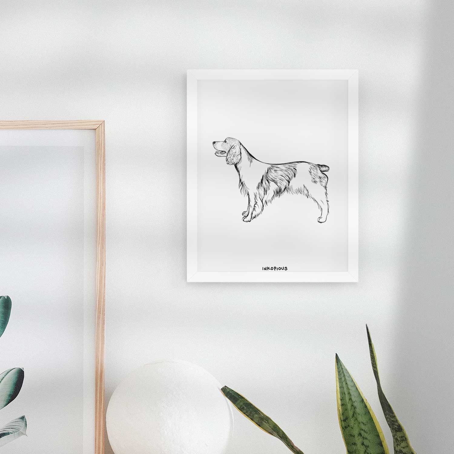 Halftone Welsh Springer Spaniel Art Print
