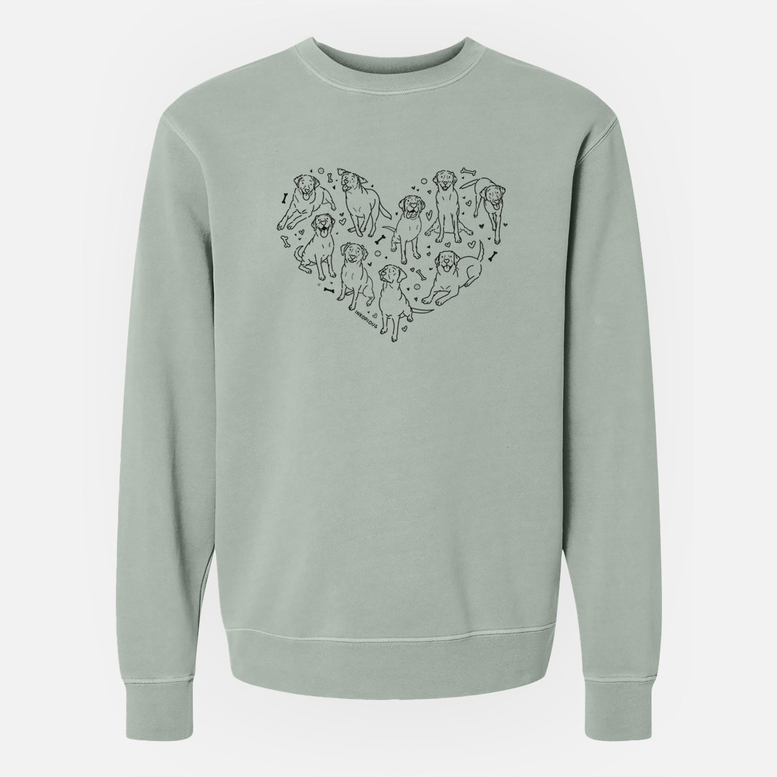 Heart Full of Labradors - Unisex Pigment Dyed Crew Sweatshirt