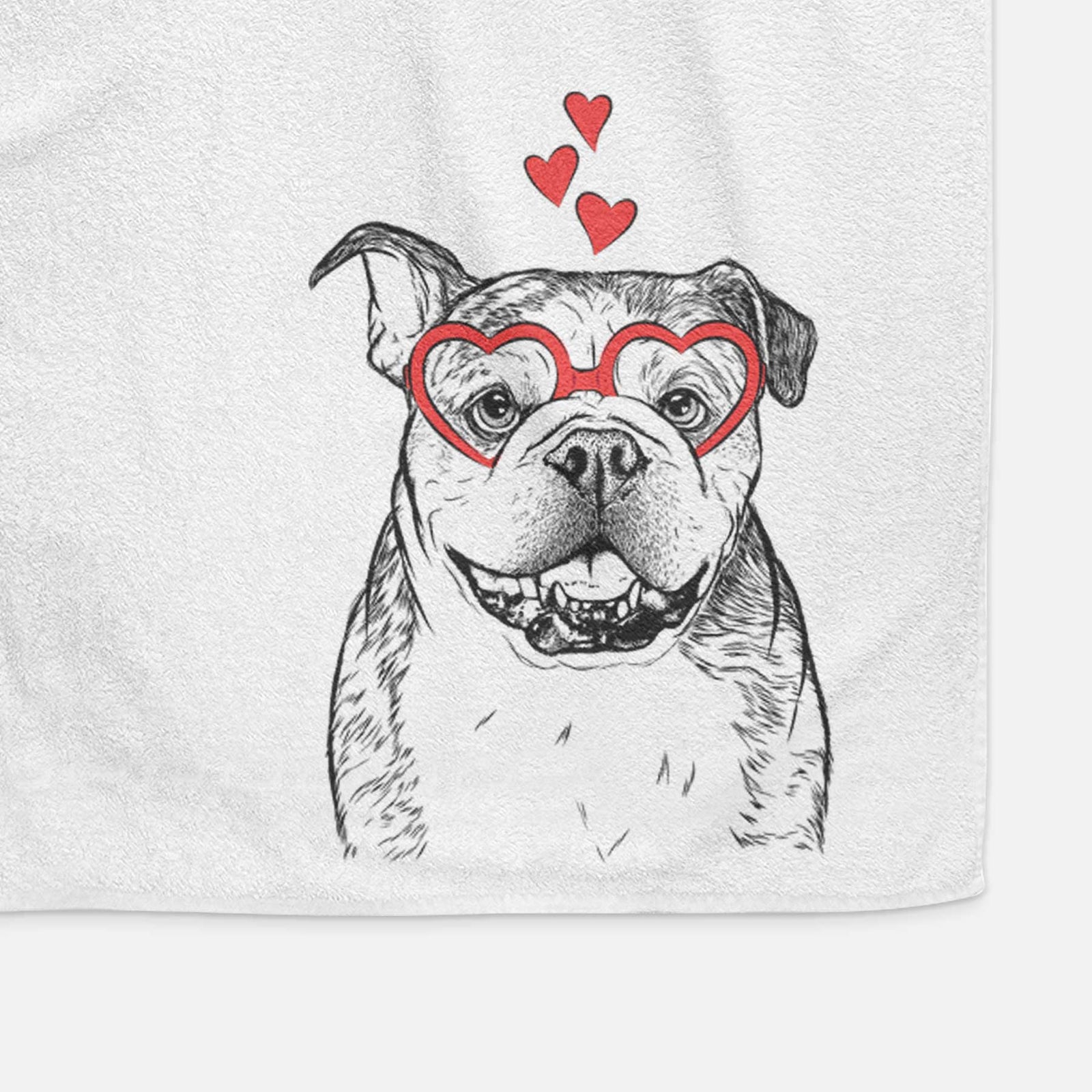 Agatha the Boston Bulldog Decorative Hand Towel