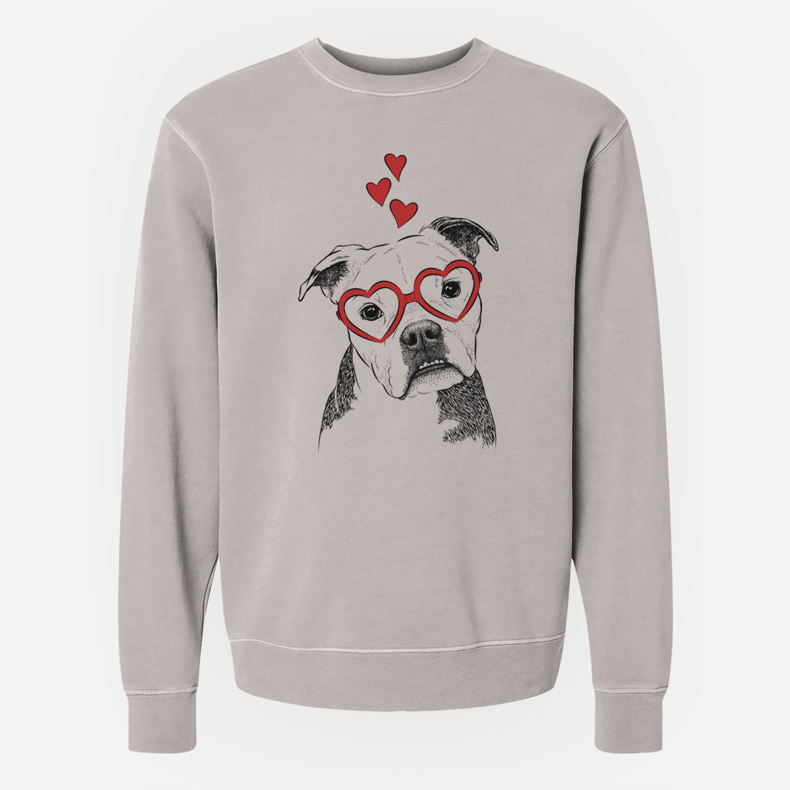 Valentine Aggy the Olde English Bulldogge - Unisex Pigment Dyed Crew Sweatshirt