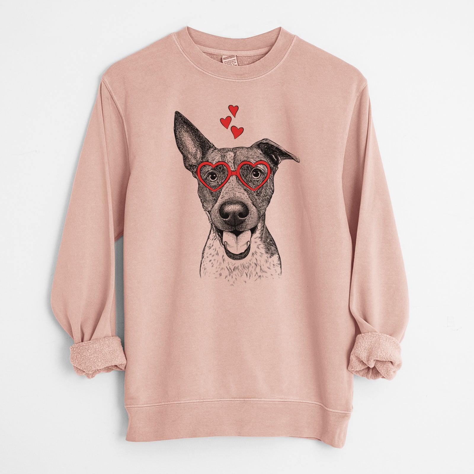 Valentine Amigo the Heeler Mix - Unisex Pigment Dyed Crew Sweatshirt