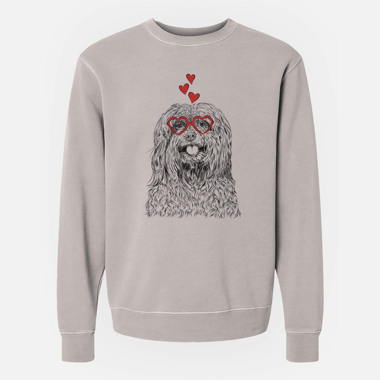 Valentine Annie the Mixed Breed - Unisex Pigment Dyed Crew Sweatshirt