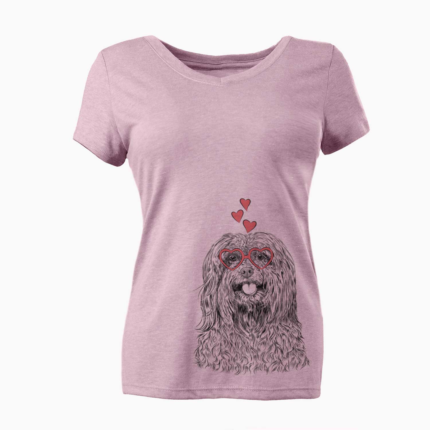 Valentine Annie the Mixed Breed - Women's V-neck Shirt