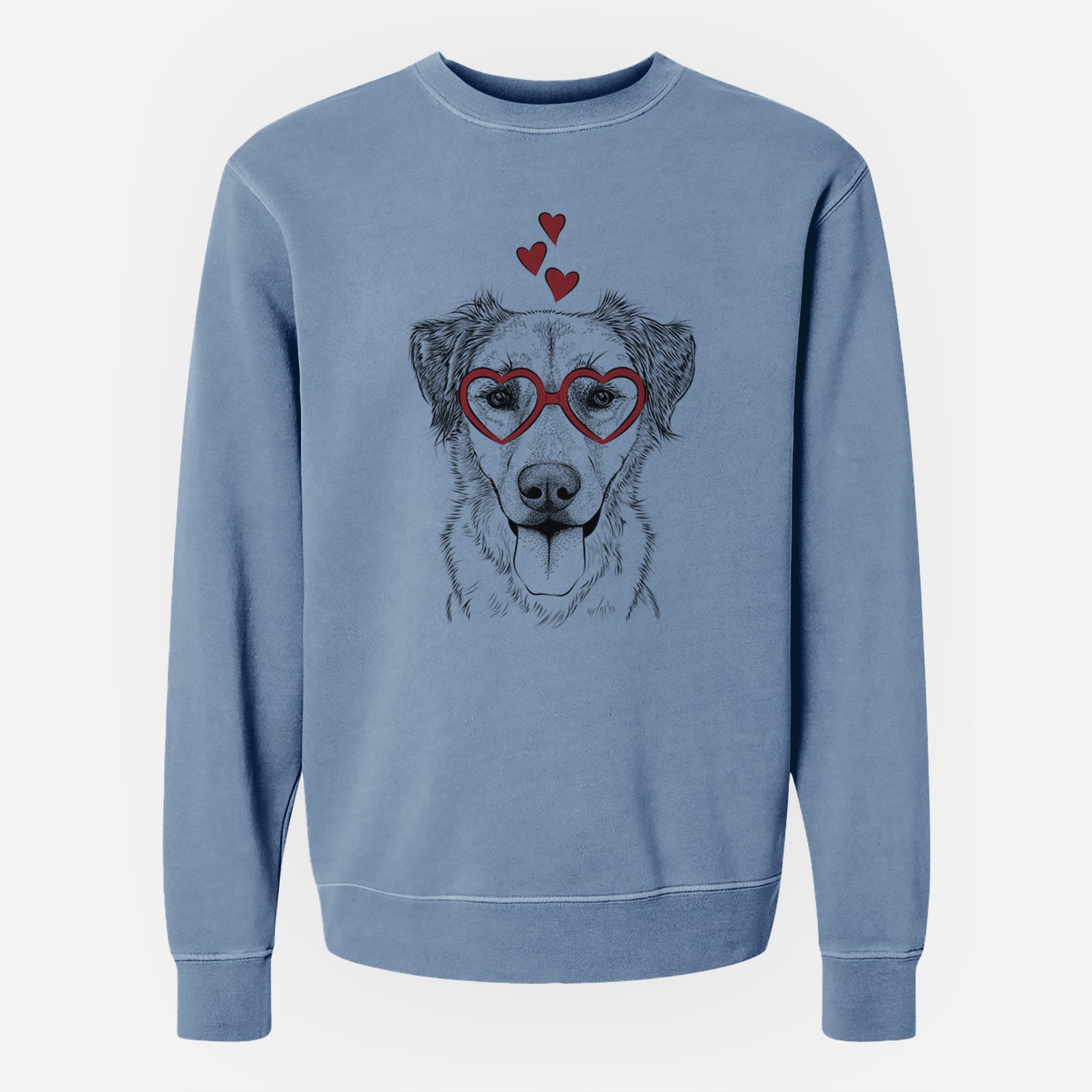 Valentine Apollo the Mixed Breed - Unisex Pigment Dyed Crew Sweatshirt