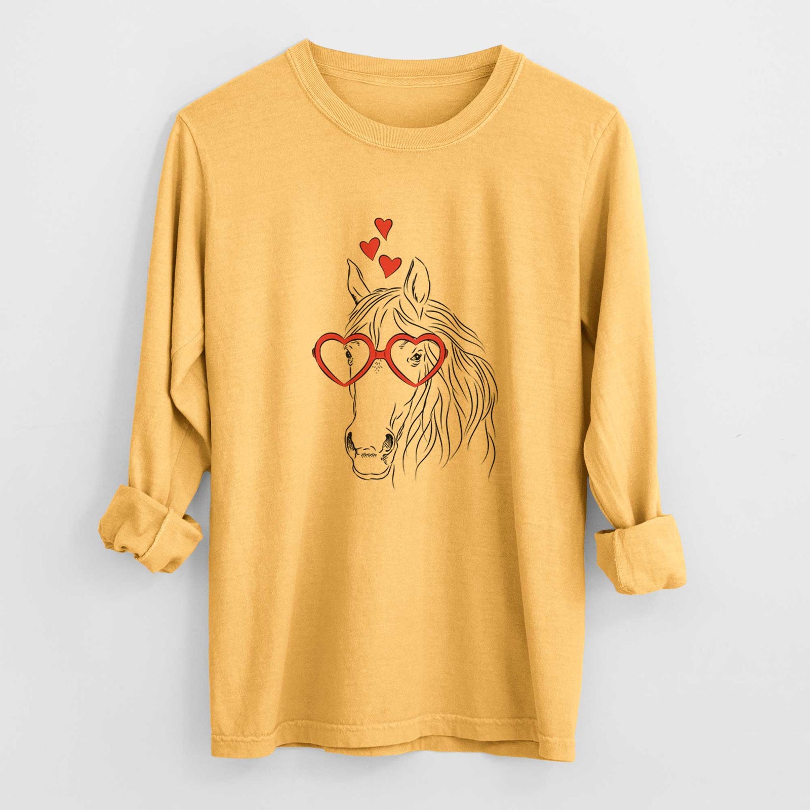 Valentine Aria the Horse - Heavyweight 100% Cotton Long Sleeve