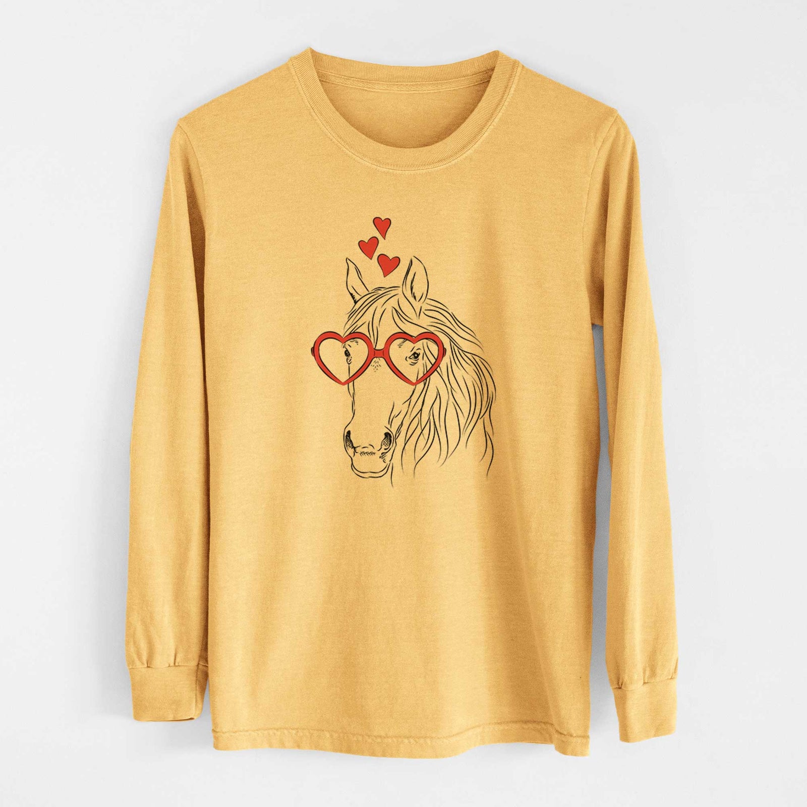 Valentine Aria the Horse - Heavyweight 100% Cotton Long Sleeve