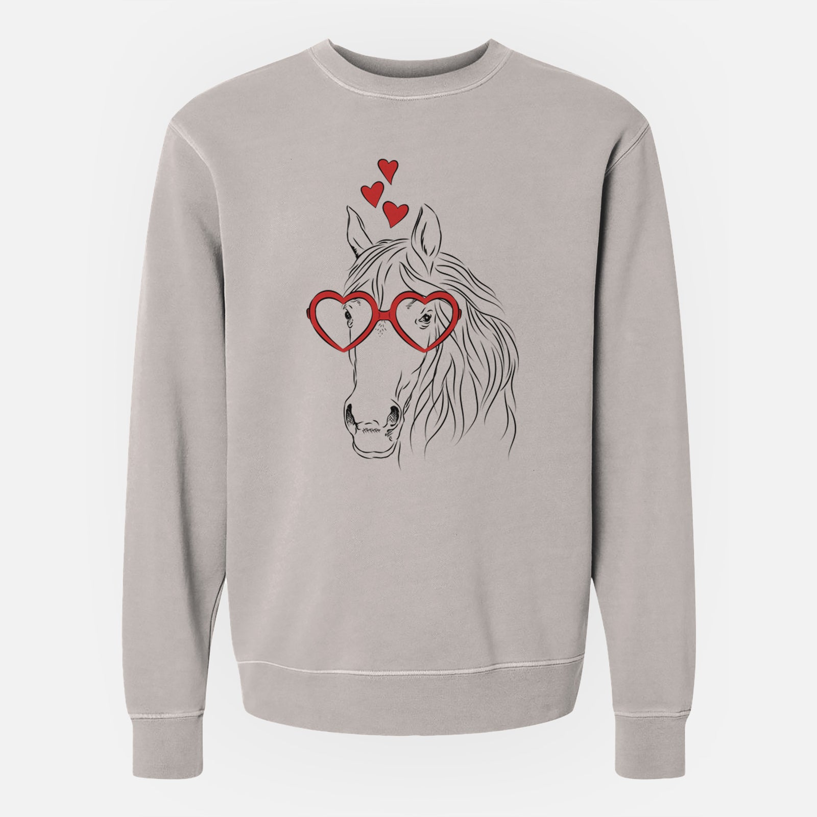 Valentine Aria the Horse - Unisex Pigment Dyed Crew Sweatshirt