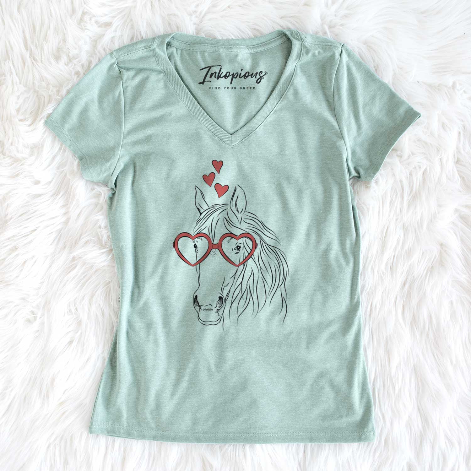 Valentine Aria the Horse - Women's V-neck Shirt