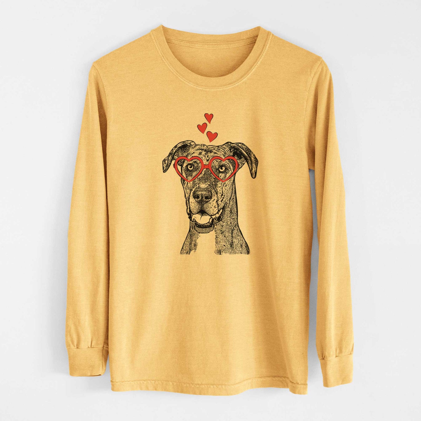 Valentine Athena the Merle Great Dane - Heavyweight 100% Cotton Long Sleeve