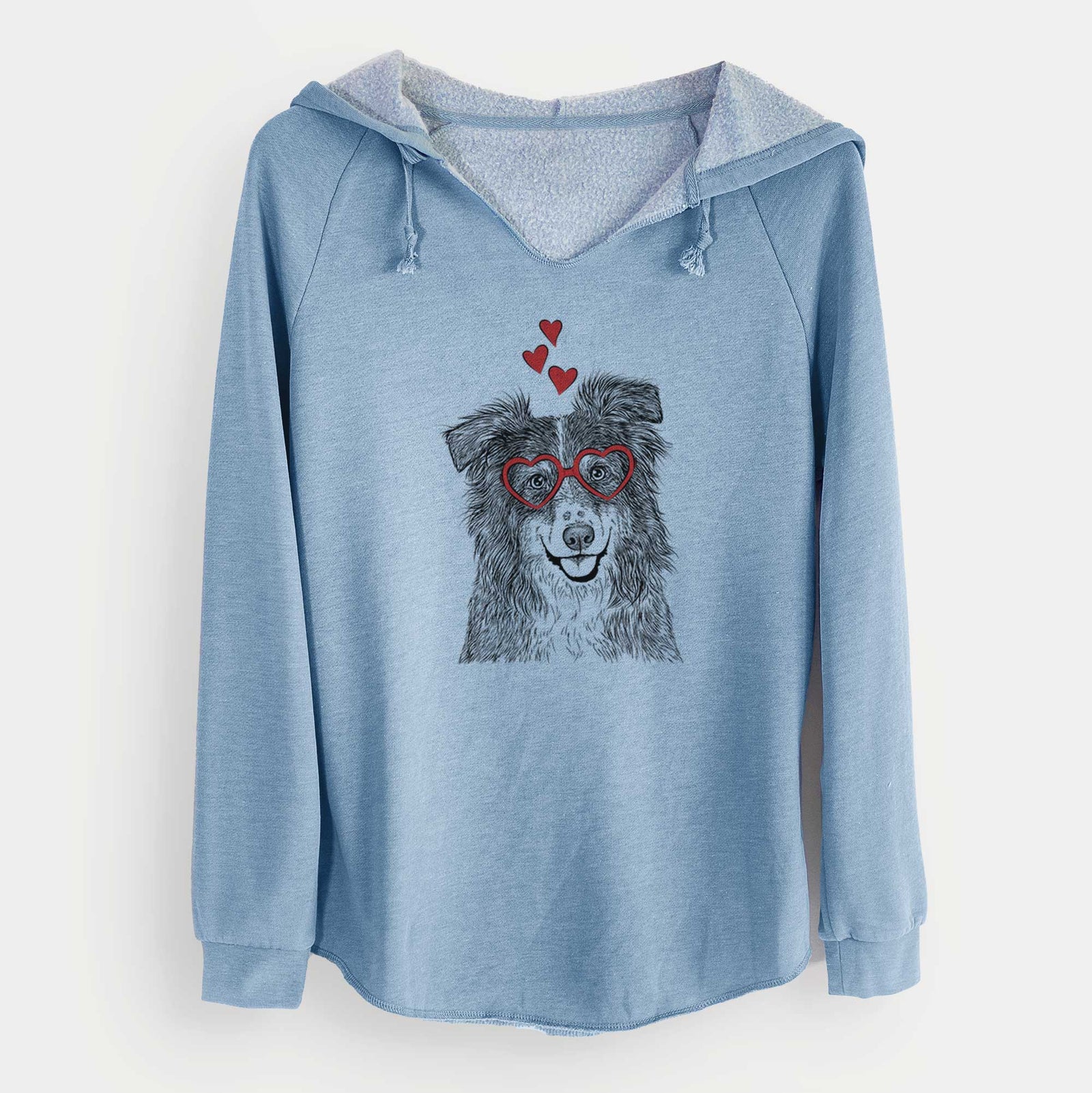 Valentine Aushe the Australian Shepherd - Cali Wave Hooded Sweatshirt