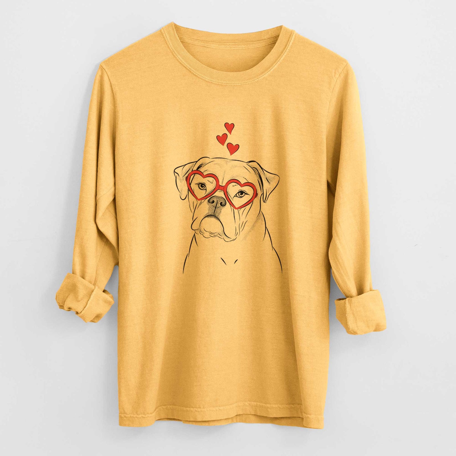 Valentine Babe the AmericanBulldog - Heavyweight 100% Cotton Long Sleeve