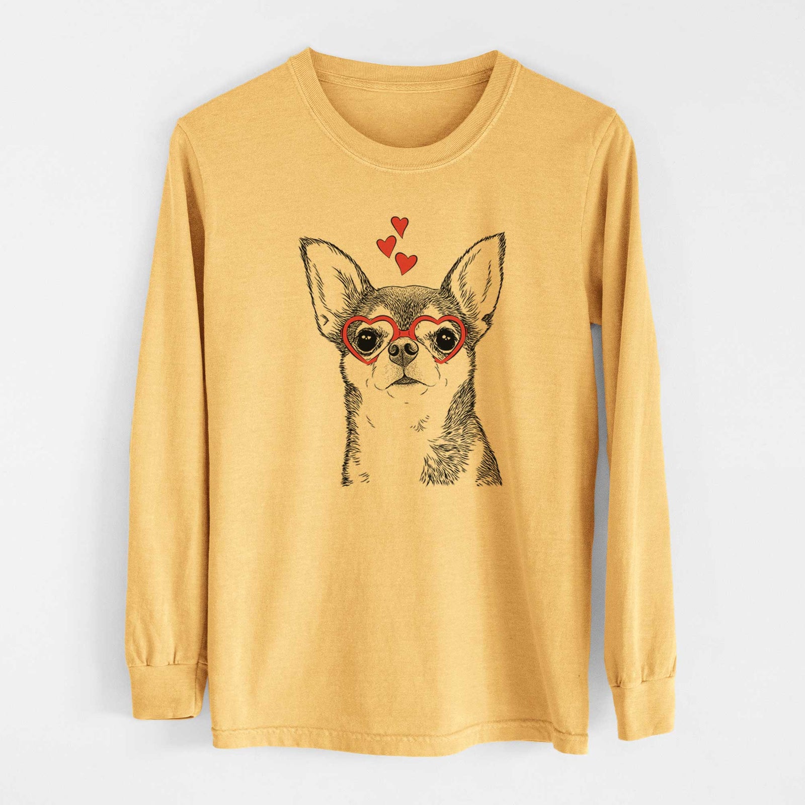 Valentine Baby the Chihuahua - Heavyweight 100% Cotton Long Sleeve