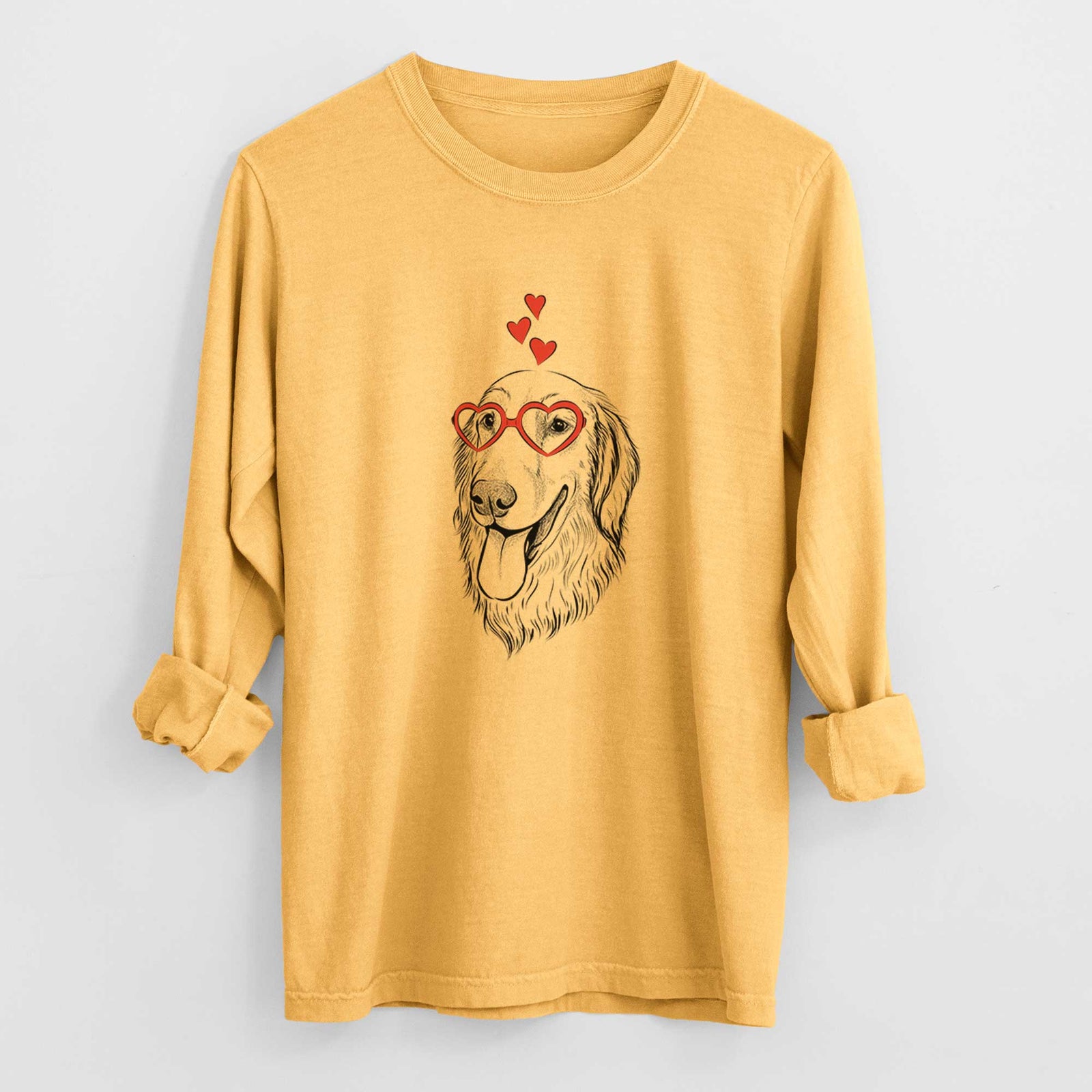 Valentine Bailey the Golden Retriever - Heavyweight 100% Cotton Long Sleeve