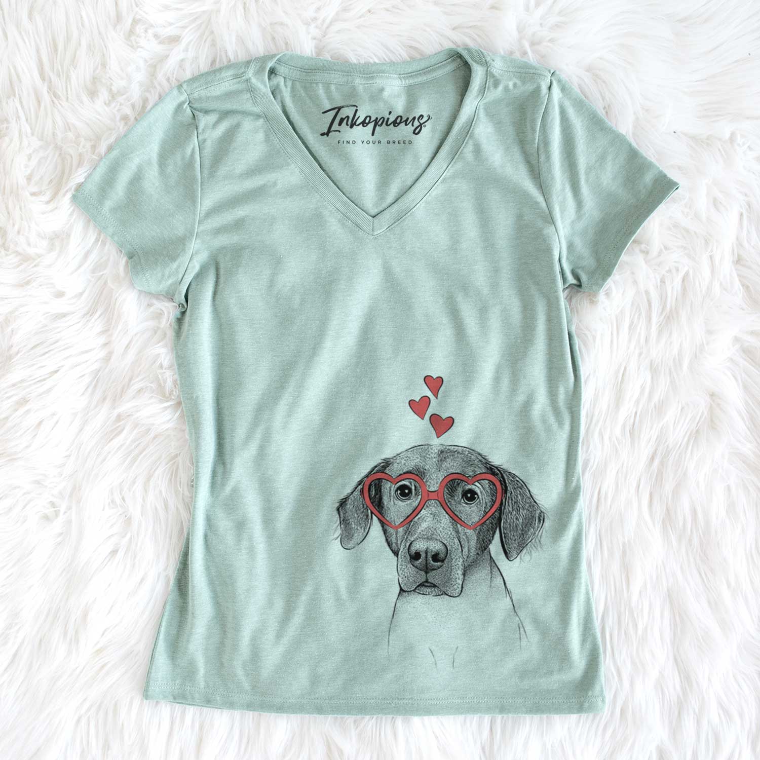 Valentine Baldwin the Mixed Breed - Women's V-neck Shirt