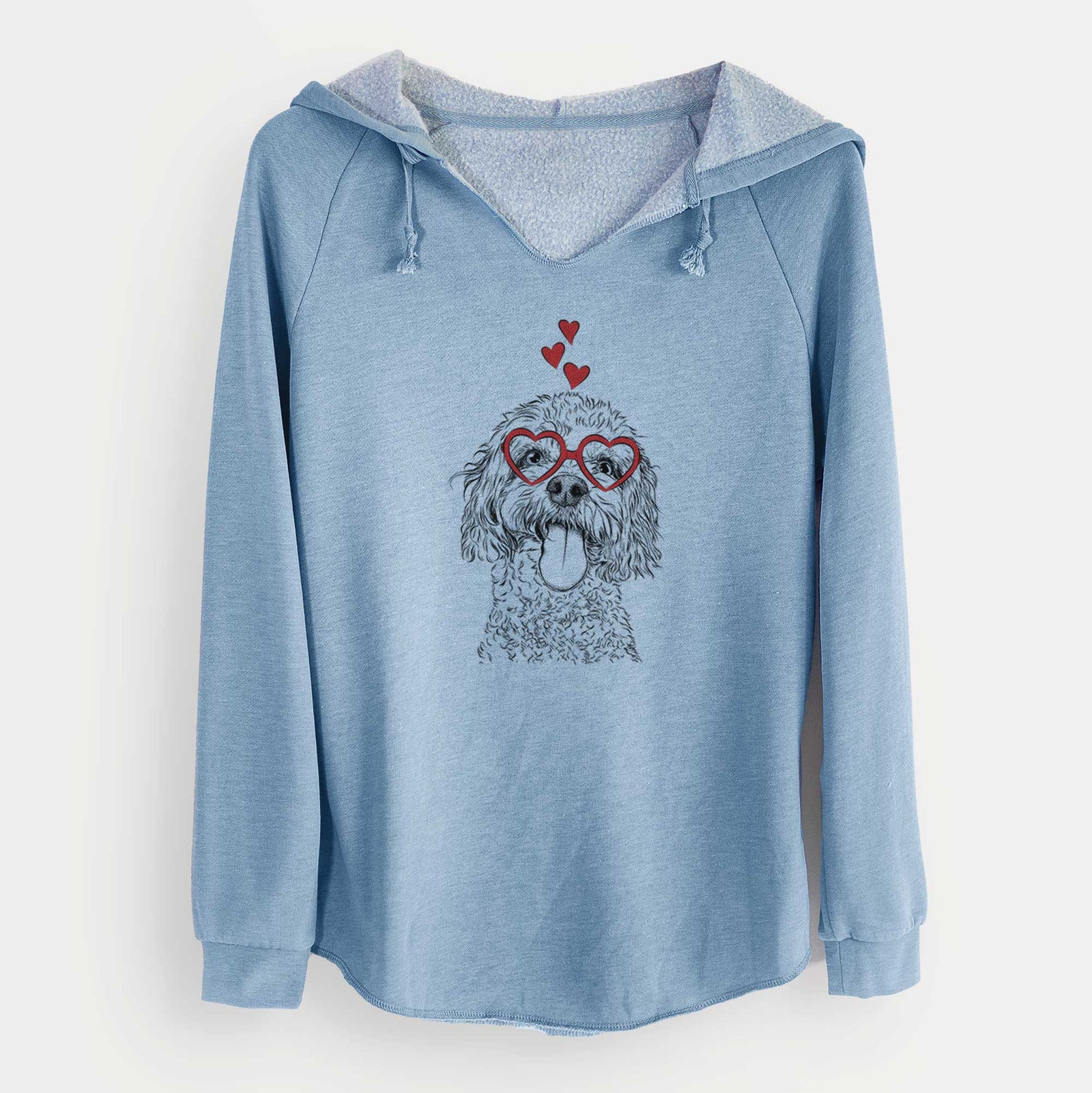 Valentine Barney the Cavachon - Cali Wave Hooded Sweatshirt
