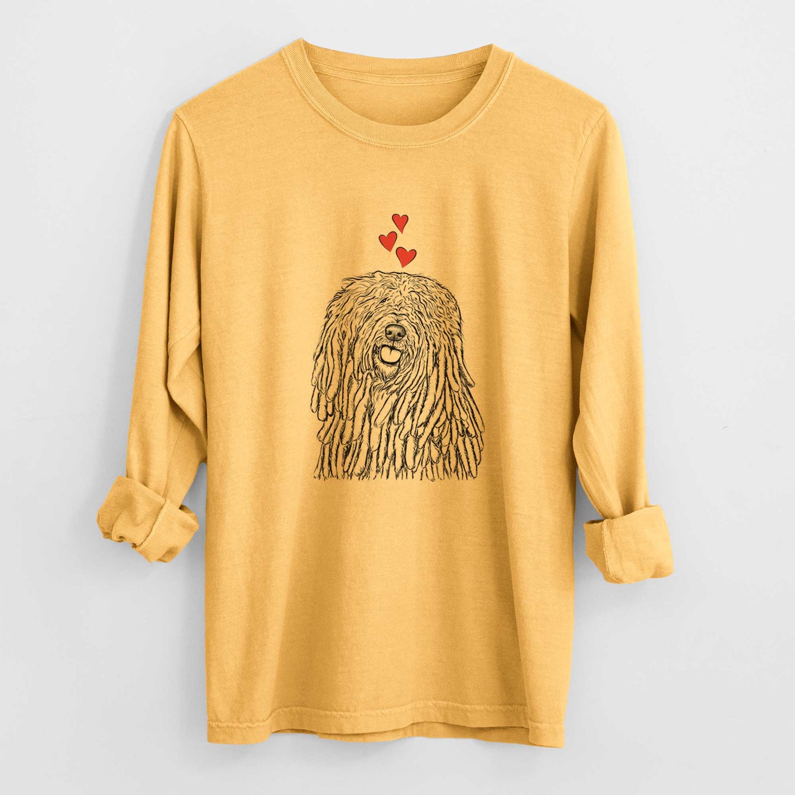 Valentine Barry the Komondor - Heavyweight 100% Cotton Long Sleeve