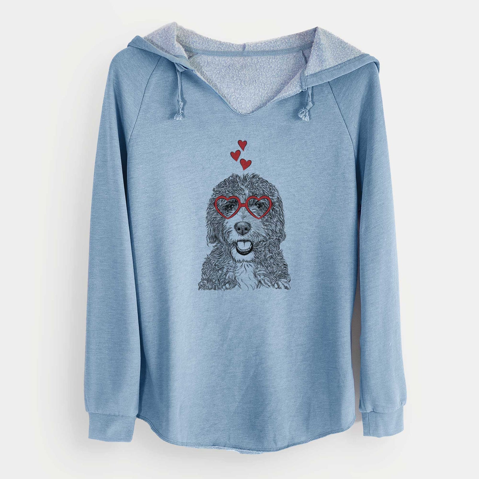 Valentine Bash the Bernedoodle - Cali Wave Hooded Sweatshirt