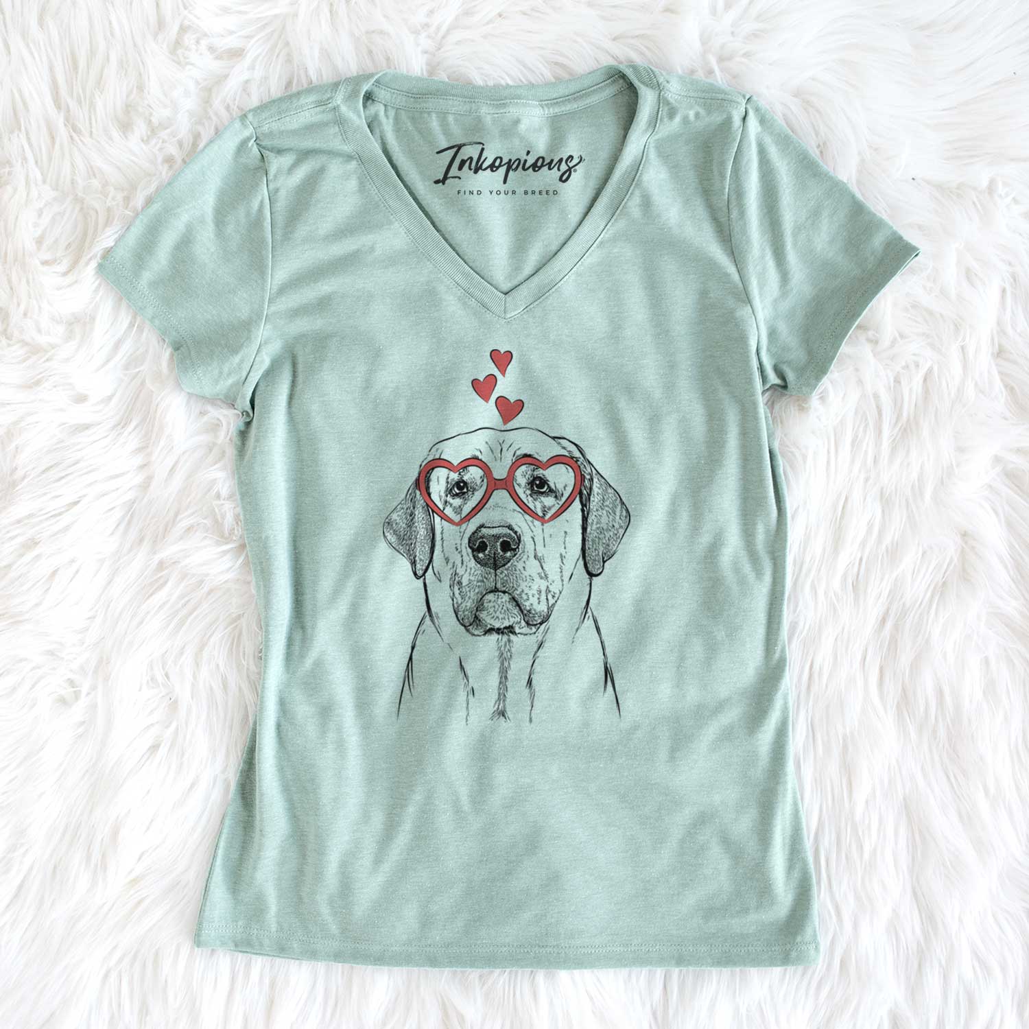 Valentine Beau the Broholmer - Women's V-neck Shirt