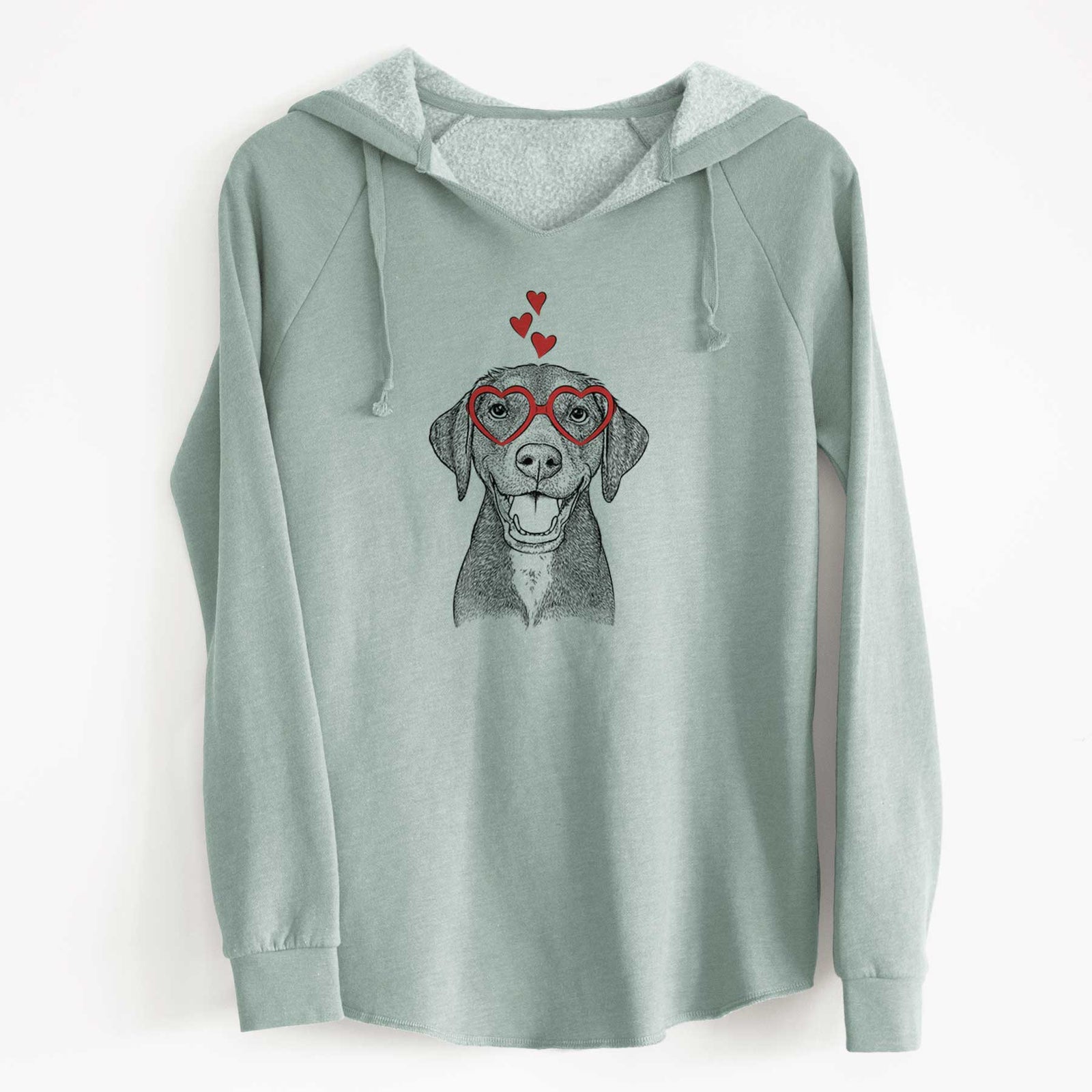 Valentine Beaver the Hound Mix - Cali Wave Hooded Sweatshirt